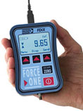 The Wagner FDI Force Measurement Gage is perfect for all force tests, including all tension and compression testing in industrial, medical, mechanical, and ergonomic and physicial therapy applications. Patented interchangeable force cells offer the flexibility of seven gages in one.