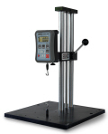 The Wagner Force Test FTK 100 test stand provides smooth movement and precise alignment with a rugged rack and pinion lever elevating mechanism traveling on two guide posts with tight-fitting bushings. This test stand is a portable economy force testing solution for use with our popular FDK and FDI Series force measurement gages.